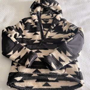 Rare Aztec blue and cream The North Face pullover fleece.